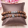 Set of bracelets made of wooden skull beads