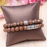 Set of Buddha wooden bead bracelets