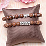 Set of bracelets made of wooden beads Elephant