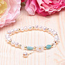 Women's pearl bracelet with amazonite