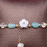 Women's pearl bracelet with amazonite