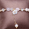 Women's pearl bracelet with rose quartz