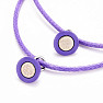 Bracelets for couples Magnet purple string