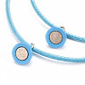 Bracelets for couples Magnet turquoise cord