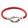 Bracelets for couples made of eco leather Red