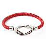 Bracelets for couples made of eco leather Red