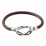 Bracelets for couples made of brown eco leather