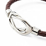 Bracelets for couples made of brown eco leather