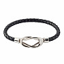 Bracelets for couples made of eco leather Black