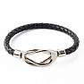 Bracelets for couples made of eco leather Black