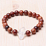 Bracelet made of wooden beads with crystal crystal