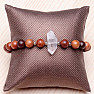 Bracelet made of wooden beads with crystal crystal