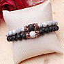 Howlite Lava Bead Couples Bracelets Rose Gold Color Crowns