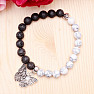 Howlit white and lava bracelet with butterfly