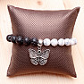 Howlit white and lava bracelet with butterfly