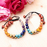 Double chakra crystal bracelet with Shamballa clasp