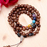 Wrap chakra bracelet made of wooden beads in Tibetan style variant 1