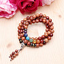 Wrap chakra bracelet made of wooden beads in Tibetan style variant 2