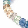 Fluorite rainbow bracelet made of AA quality cut beads