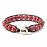 Agate burgundy braided bracelet