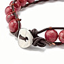 Agate burgundy braided bracelet