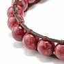 Agate burgundy braided bracelet