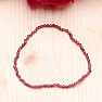 Garnet bracelet cut beads 3 mm