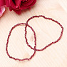 Garnet bracelet cut beads 3 mm