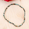 Turquoise African bracelet with cut beads 3 mm