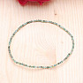 Emerald bracelet with cut beads 2 mm