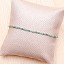 Emerald bracelet with cut beads 2 mm