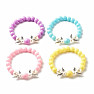 Children's bracelet Two angels pink color