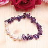 Amethyst and pearl cut bracelet