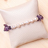 Amethyst and pearl cut bracelet