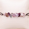 Fluorite bracelet with drawstring