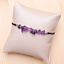 Amethyst bracelet with drawstring