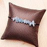 Aquamarine bracelet with drawstring