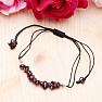 Garnet bracelet with drawstring