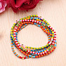 Set of 7 fashion bracelets made of colored glass beads