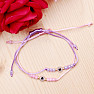 Set of 2 pull-on fashion bracelets with glass beads and hearts