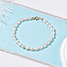 Bracelet made of white pearls 19.5 cm