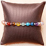 Chakra bracelet made of colored pearls