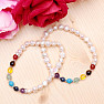 Chakra bracelet made of white pearls