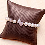 Rose quartz and white pearl bracelet