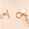 Rose quartz and white pearl bracelet