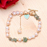 Aventurine and white pearl bracelet