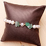 Aventurine and white pearl bracelet