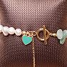 Aventurine and white pearl bracelet