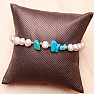 Howlit blue and white pearl bracelet