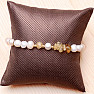 Citrine and white pearl bracelet